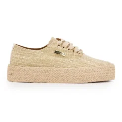 LES TROPEZIENNES PAR M.BELARBI Baskets mode cosmic en tissu Femme BEIGE Sale