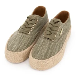 LES TROPEZIENNES PAR M.BELARBI Baskets mode cosmic en tissu Femme KAKI