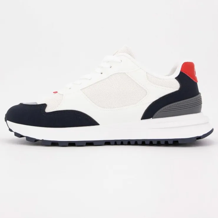 ELLESSE Baskets monochrome dégradé à lacets semelle épaisse Homme BLANC Clearance