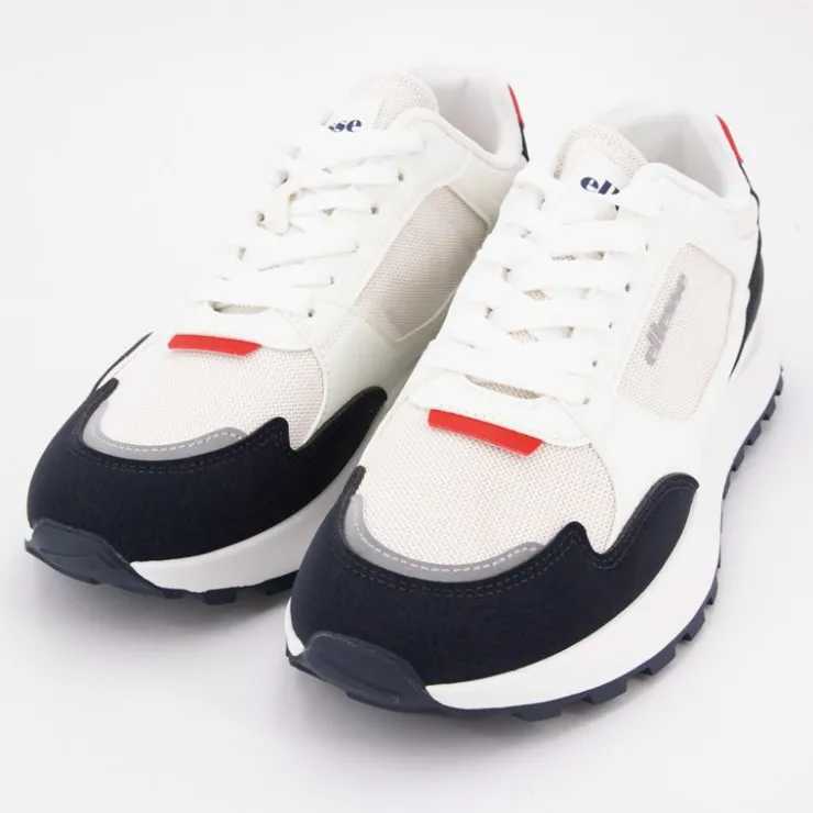 ELLESSE Baskets monochrome dégradé à lacets semelle épaisse Homme BLANC Clearance