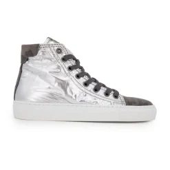 URBAN Baskets montantes ée et camouflage Femme ARGENT Discount