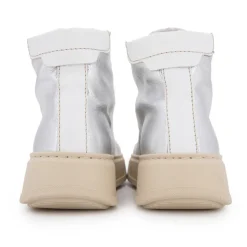 URBAN Baskets montantes ée semelle épaisse Femme ARGENT Best