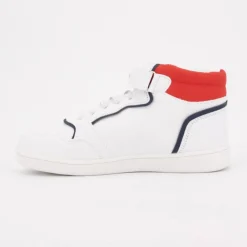 AMERICAN COLLEGE Baskets montantes avec lacets new york cheval brodé coloré Enfant BLANC New