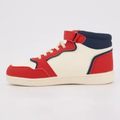 AMERICAN COLLEGE Baskets montantes avec lacets new york cheval brodé coloré Enfant ROUGE New