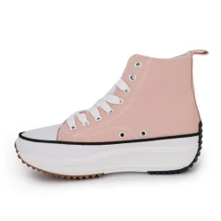 MANOUKIAN Baskets montantes Run Star Hike Plateform toile bayane Femme ROSE CLAIR Discount