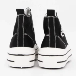 BURTON OF LONDON Baskets montantes toile unie melvina Femme NOIR Discount