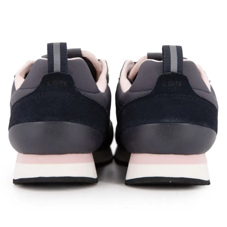 PEPE JEANS Baskets navy à lacets intérieur rose pastel Femme BLEU FONCE Best