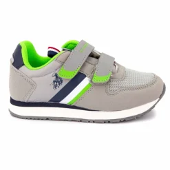 US POLO Baskets nobil Enfant GRIS Best
