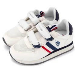 US POLO Baskets nobil Enfant BLANC Outlet