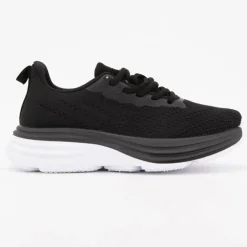 KELARA Baskets es à lacets semelle plateforme épaisse Femme NOIR Outlet