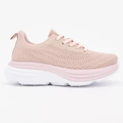 KELARA Baskets noires à lacets semelle plateforme épaisse Femme ROSE CLAIR Hot