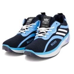 SCOTT Baskets noires à motifs blancs Homme BLEU FONCE