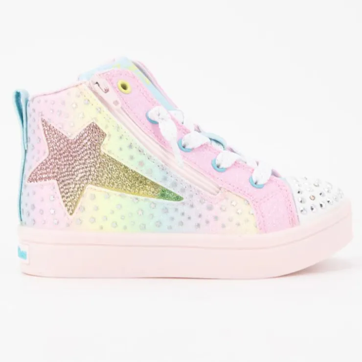 SKECHERS Baskets rainbow pailettes à strass avec zip Enfant MULTICOLORE Hot