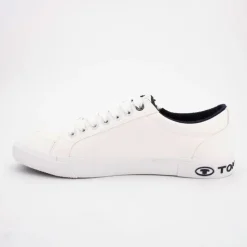 TOM TAILOR Baskets semelle he avec logo bleu marine avec zip Homme BLANC Best