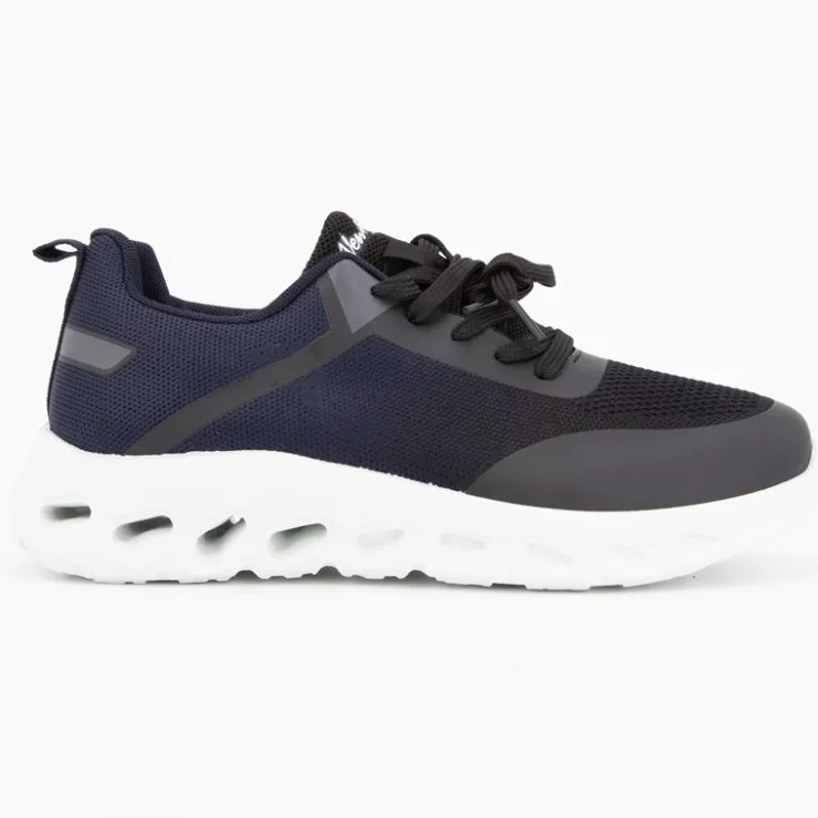 NEW ONE Baskets semelle épaisse perforée k51811 Homme BLEU FONCE Sale