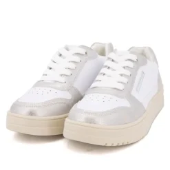 TOM TAILOR Baskets silver à lacets semelle crème Femme ARGENT Online