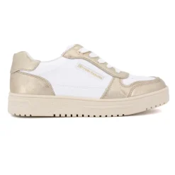 TOM TAILOR Baskets silver à lacets semelle crème Femme OR Online