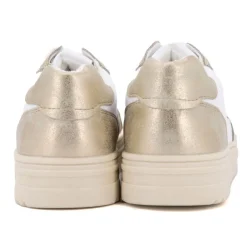 TOM TAILOR Baskets silver à lacets semelle crème Femme OR Online