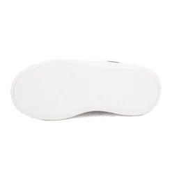 US POLO Baskets similicuir grande semelle avec lacets noir Enfant BLANC New