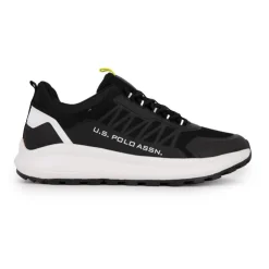 US POLO Baskets streetwear détail coloré Homme NOIR Online