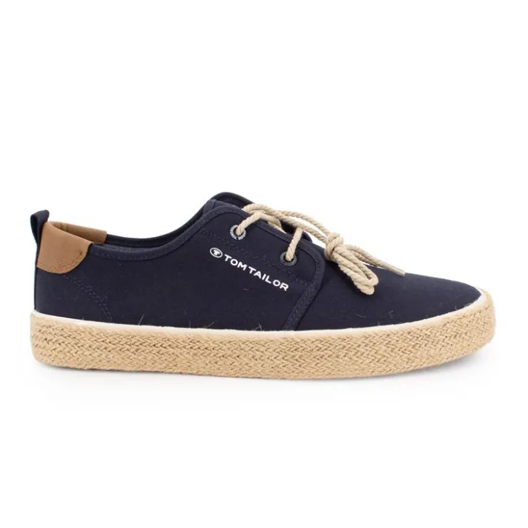 TOM TAILOR Baskets toile espadrille navy à lacets Homme BLEU FONCE Hot