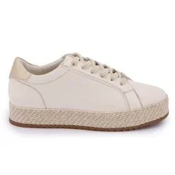 TOM TAILOR Baskets unies semelle corde Femme BLANC ECRU Best