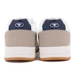 TOM TAILOR Baskets white navy effet daim semelle he Homme BLANC Outlet