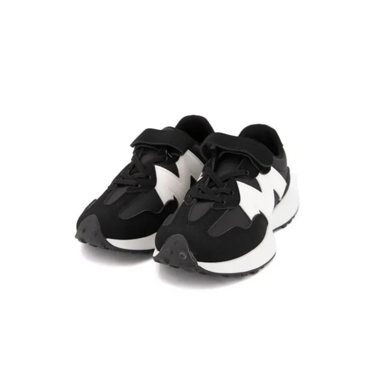 MANOUKIAN Baskets yolane à scratch semelle épaisse Enfant NOIR New