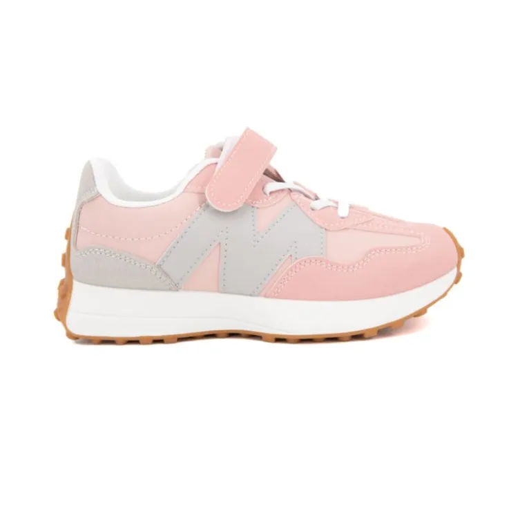 MANOUKIAN Baskets yolane à scratch semelle épaisse Enfant ROSE Sale