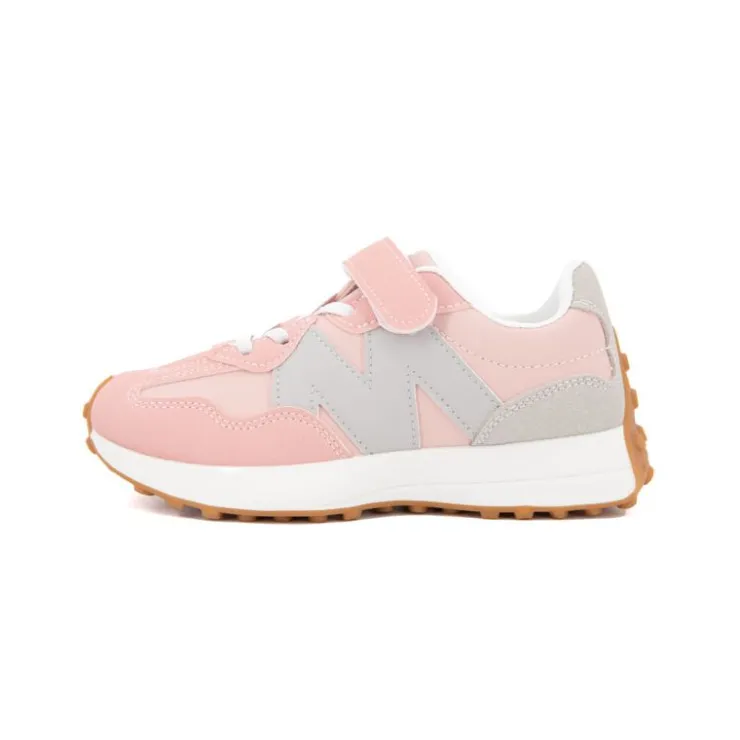 MANOUKIAN Baskets yolane à scratch semelle épaisse Enfant ROSE Sale