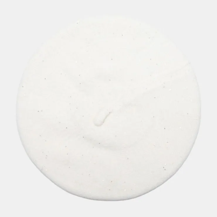 MANOUKIAN Beret maille à paillettes Femme BLANC Outlet