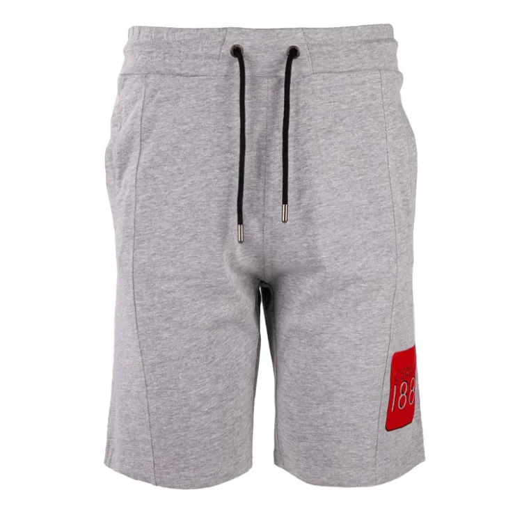 CERRUTI Bermuda baltoni logo floqué Homme GRIS CLAIR Discount
