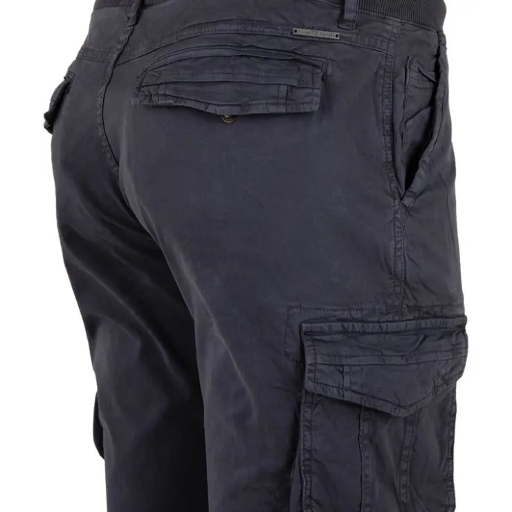 PANAME BROTHERS Bermuda basile cargo délavé Homme BLEU FONCE Online