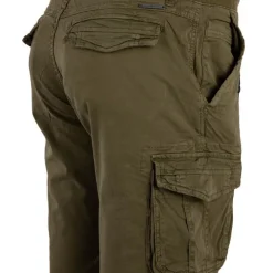 PANAME BROTHERS Bermuda basile cargo délavé Homme KAKI New