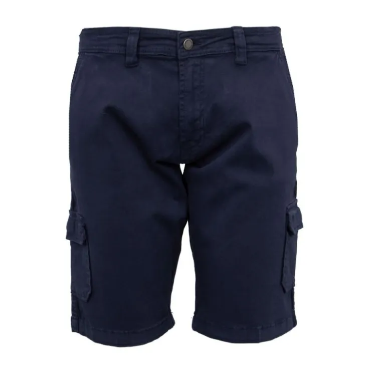 BILL TORNADE Bermuda cargo regular avec poches Homme BLEU FONCE New