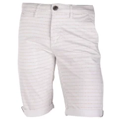 BLAGGIO Bermuda chino à motif vigon white Homme BLANC New