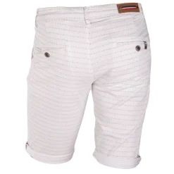 BLAGGIO Bermuda chino à motif vigon white Homme BLANC New