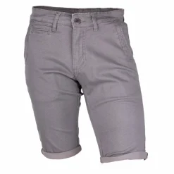 BLAGGIO Bermuda chino coton stretch armuré Varen Homme GRIS Discount