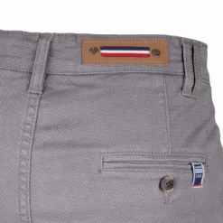 BLAGGIO Bermuda chino coton stretch armuré Varen Homme GRIS Discount