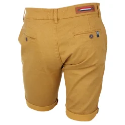 BLAGGIO Bermuda chino coton stretch armuré Varen Homme JAUNE New