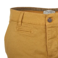 BLAGGIO Bermuda chino coton stretch armuré Varen Homme JAUNE New