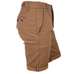 BLAGGIO Bermuda chino coton stretch armuré Varen Homme MARRON Best