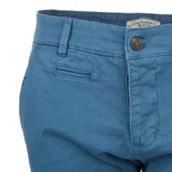 BLAGGIO Bermuda chino coton stretch armuré Varen Homme BLEU New