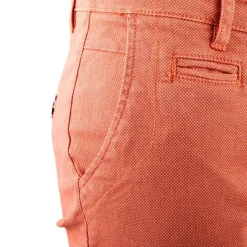 BLAGGIO Bermuda chino coton stretch armuré Varen Homme ORANGE CLAIR Sale