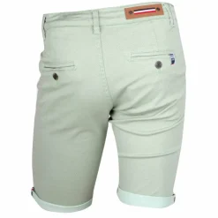 BLAGGIO Bermuda chino coton stretch armuré Varen Homme VERT CLAIR Online