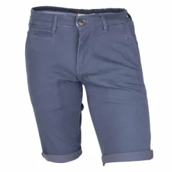 BLAGGIO Bermuda chino coton stretch armuré Varen Homme BLEU FONCE Online