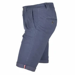 BLAGGIO Bermuda chino coton stretch armuré Varen Homme BLEU FONCE Online