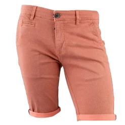 BLAGGIO Bermuda chino coton stretch armuré Varen Homme SAUMON Clearance