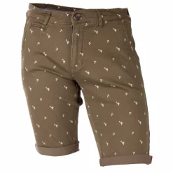 BLAGGIO Bermuda chino imprime valon Homme KAKI