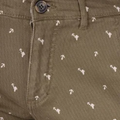 BLAGGIO Bermuda chino imprime valon Homme KAKI